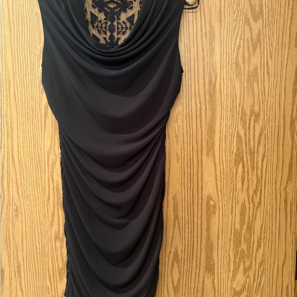 Maurices Black Backless Dress with Lace Detail
